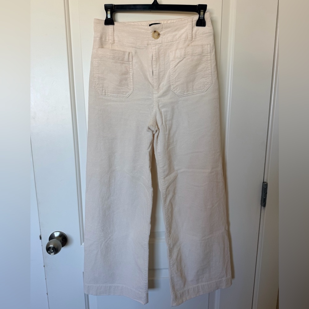 Anthropologie Maeve Colette Corduroy Pants in Soft Cream - Picture 3 of 5